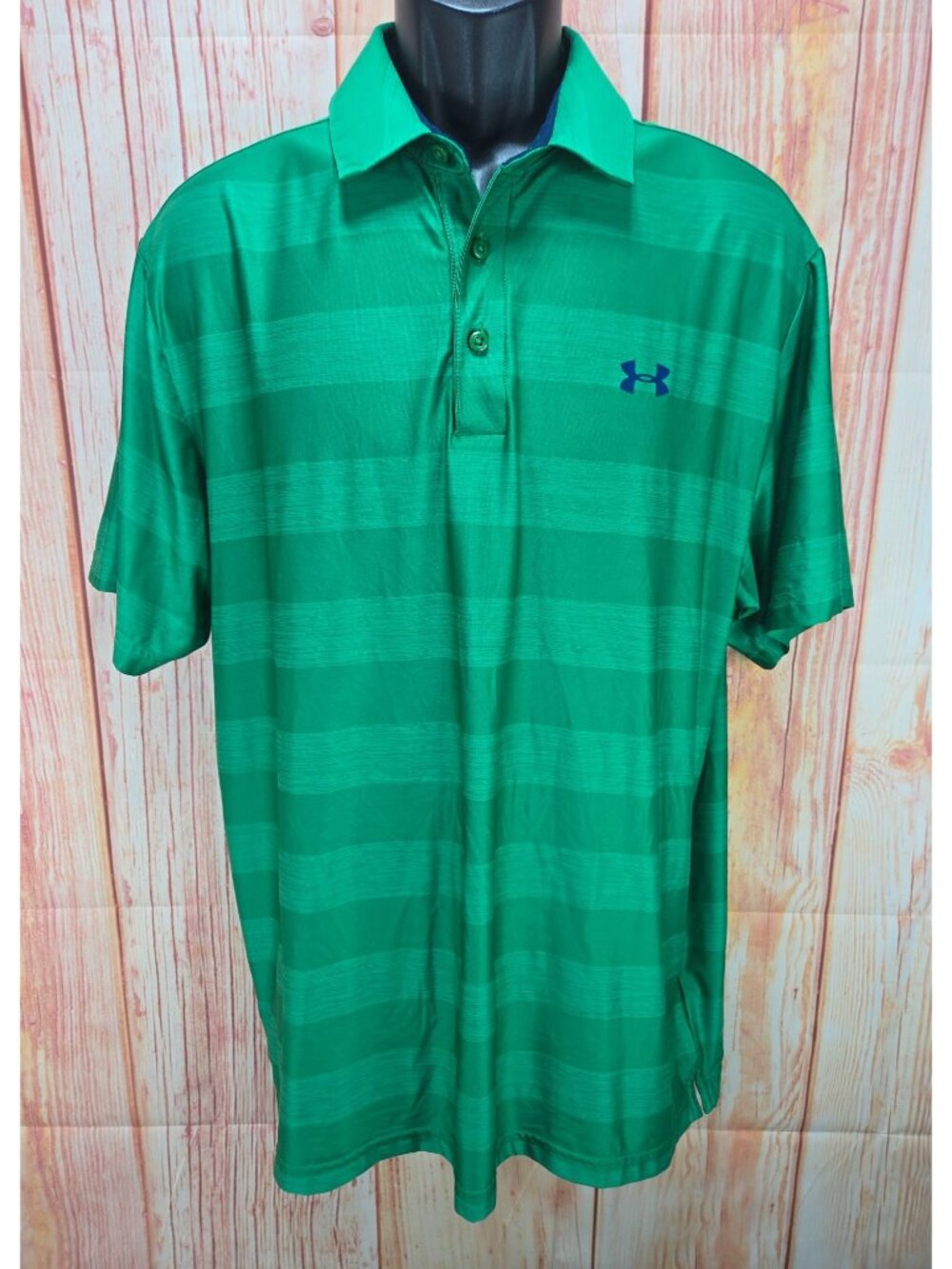 Under Armour HeatGear Loose Green Performance Polo Size XL